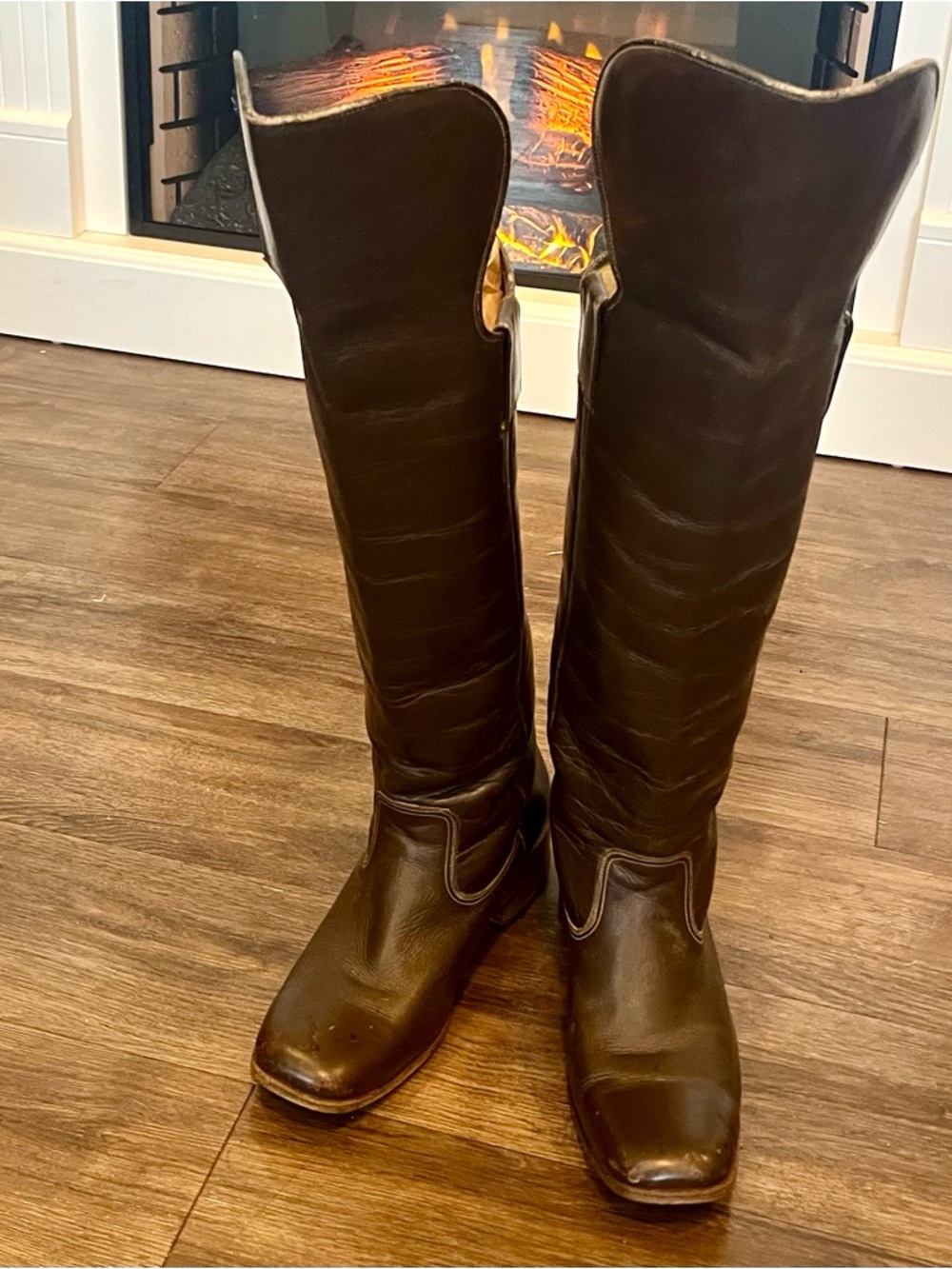 EL CHARRO tall Leather Equestrian Riding Boots SZ 9 Cowboy Western Beauties
